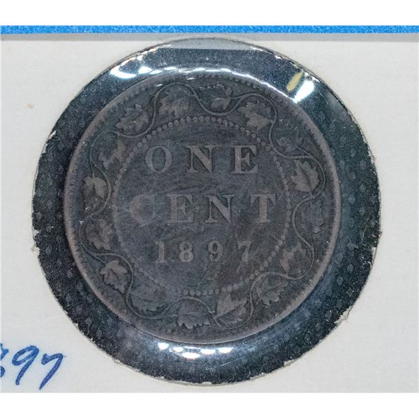 1897 CANADA LARGE CENT COIN VF