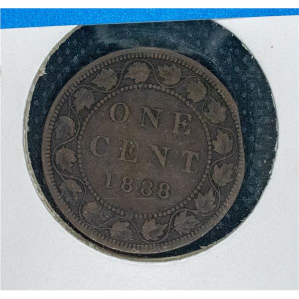 1888 CANADA LARGE CENT COIN F