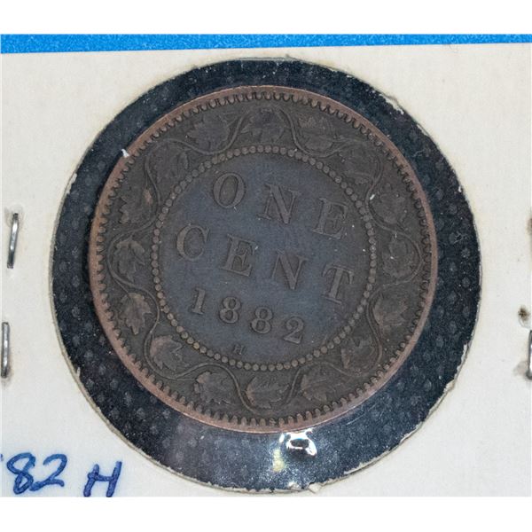 1882 H CANADA LARGE CENT COIN EF