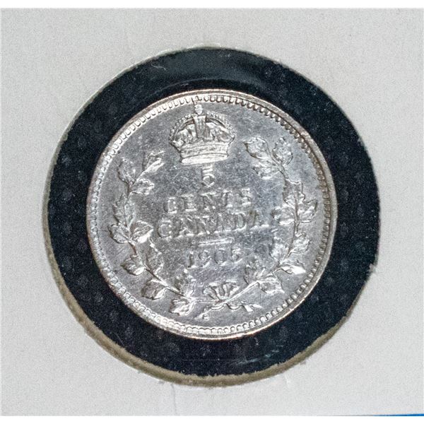 1905 CANADA SILVER 5 CENT COIN VF
