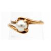 Image 1 : 10KT WOMENS GOLD RING W/ WHITE PEARL SETTING;