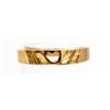 Image 1 : 10KT WOMENS GOLD HEART & ETCHED RING; SIZE 4