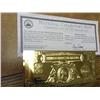 Image 1 : Gold Leaf $2-1899 Certificate Contain Real $2 Bill