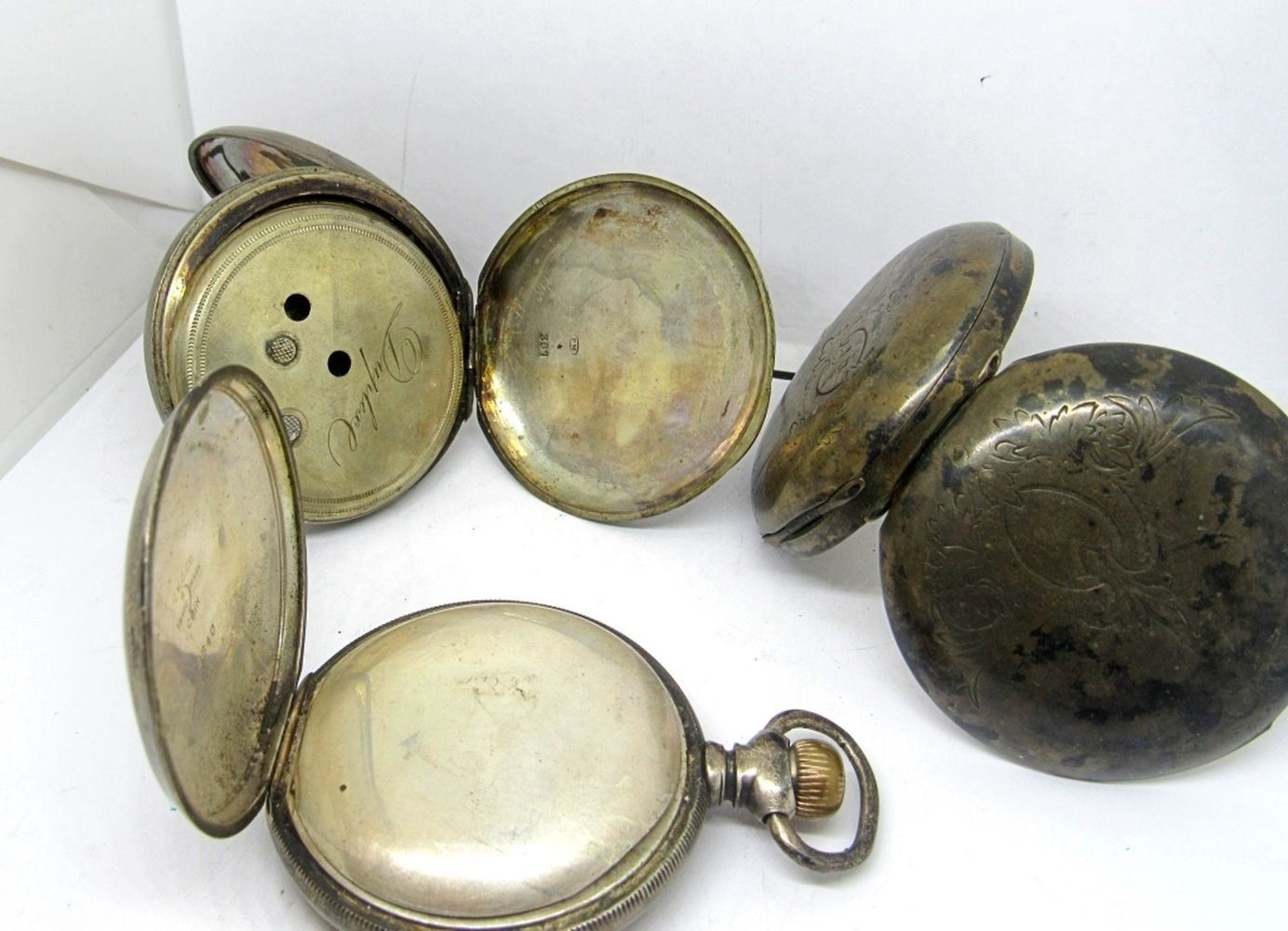 (3) ANTIQUE POCKET WATCHES PARTS