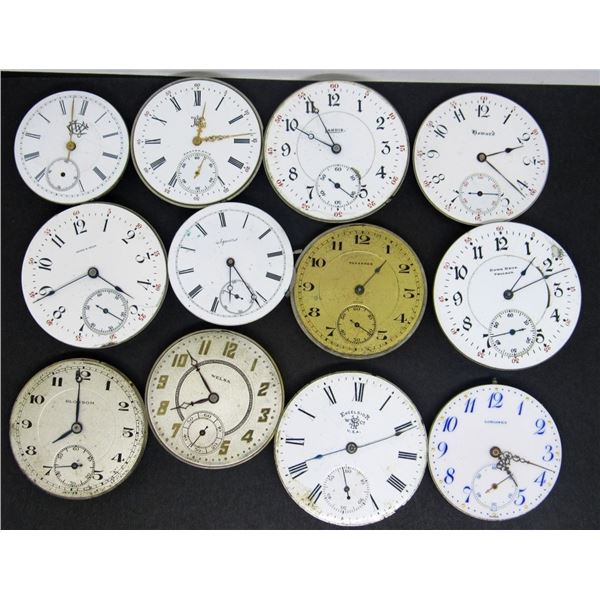 (12) POCKET WATCH MOVEMENTS LONGINES,