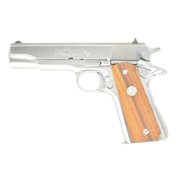 COLT POLISHED STAINLESS MK IV SERIES 80 GOVERNMENT