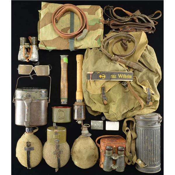 WWII GERMAN FIELD GEAR & RELATED MILITARIA.