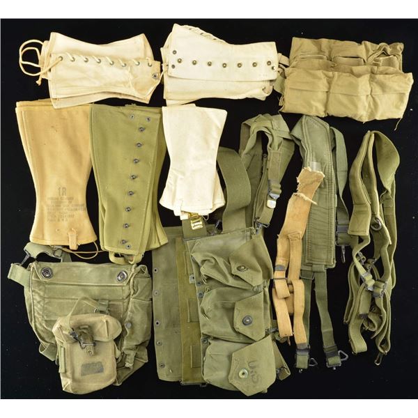 WWI TO POST WWII WEB GEAR & RELATED ITEMS.