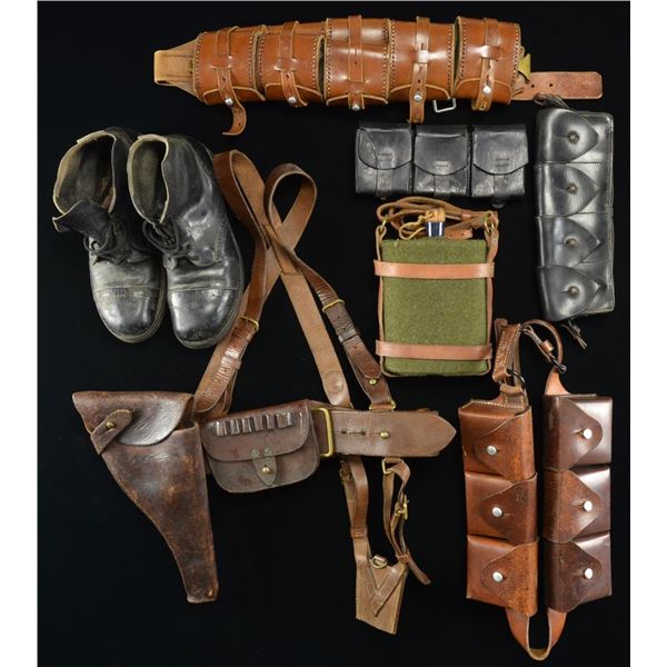 LARGE GROUP OF EUROPEAN FIELD GEAR & MILITARIA.