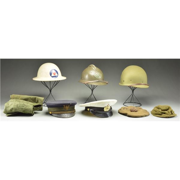 WWI TO POST WWII MILITARY & RELATED HEADGEAR.