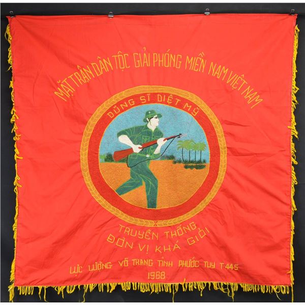 VERY RARE “VIET CONG”  VIETNAM WAR FLAG WITH
