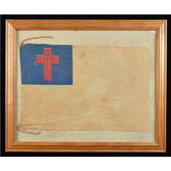 2 LATE 19th CENTURY FLAGS.