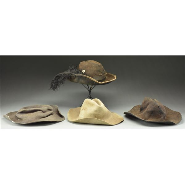 4 OLD HATS FROM THE SECOND HALF OF THE 19th