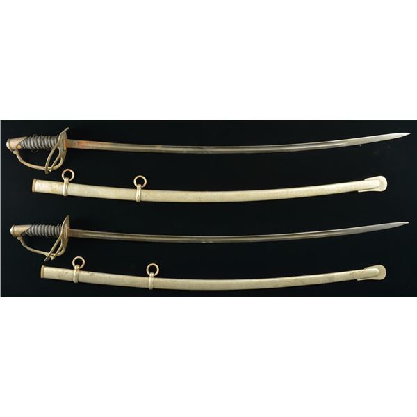 2 UNMARKED CIVIL WAR OFFICER STYLE SWORDS