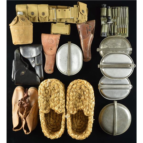 WWII GERMAN STRAW OVERSHOES AND VARIOUS WORLDWIDE