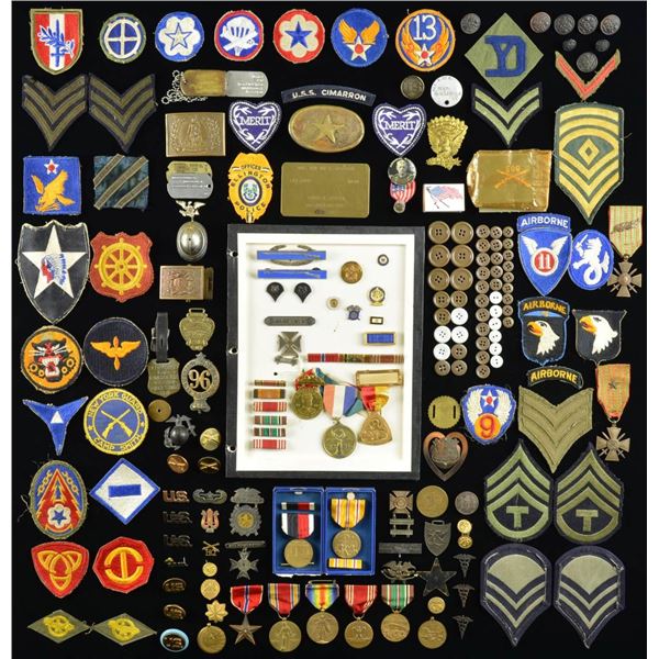 MOSTLY US MILITARY PATCHES, INSIGNIA, MEDALS