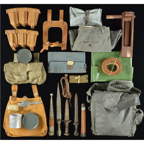 LARGE GROUP OF MILITARIA FROM VARIOUS COUNTRIES