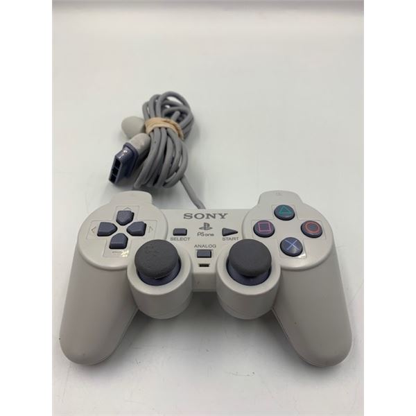 PlayStation One controller, light grey