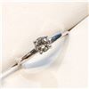 Image 2 : 14K WHITE GOLD DIAMOND (0.35CT)  RING (SIZE 6) (WEIGHT 1.95G)