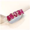 Image 2 : 14K WHITE GOLD NATURAL RUBIES(3.5CT)  RING (SIZE 6.5) (WEIGHT 2.58G)