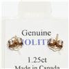 Image 2 : 10K YELLOW GOLD IOLITE(1.25CT)  EARRINGS