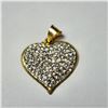 Image 1 : 10K  CRYSTAL HEART SHAPE 1.4G PENDANT