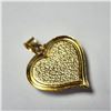 Image 2 : 10K  CRYSTAL HEART SHAPE 1.4G PENDANT
