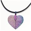 Image 1 : NATURAL LEAF WITH LEATHER CHORD NECKLACE