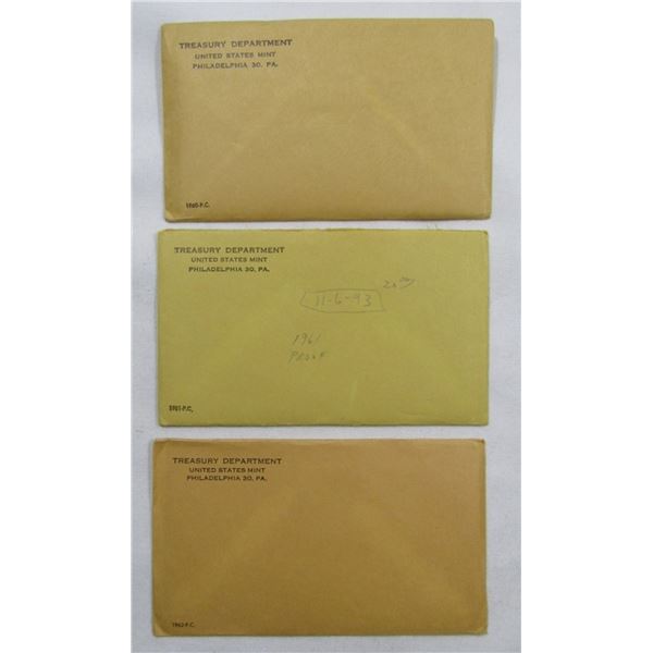 1960, 61, & 62 PROOF SETS IN ORIG PACKAGING