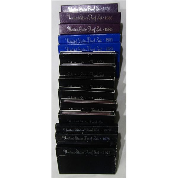 PROOF SET LOT IN ORIG PACKAGING; 1975, 1978,