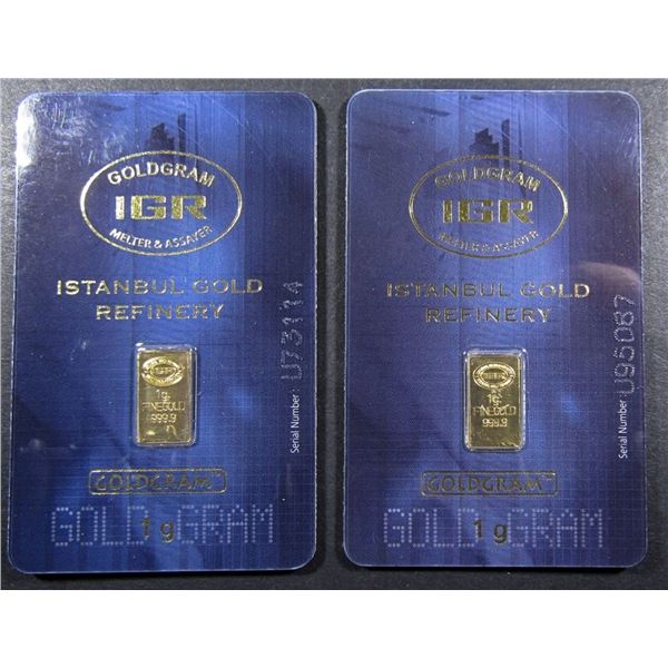 2-1g IGR GOLD BARS IN PLASTIC