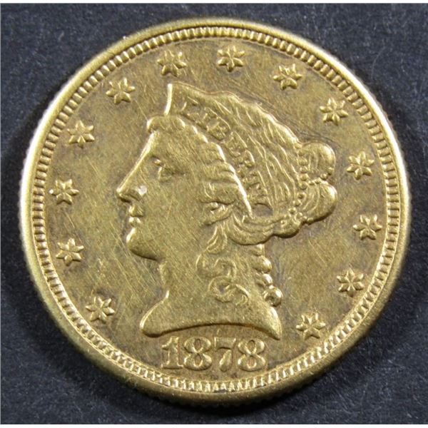 1878 $2.50 GOLD LIBERTY, VF