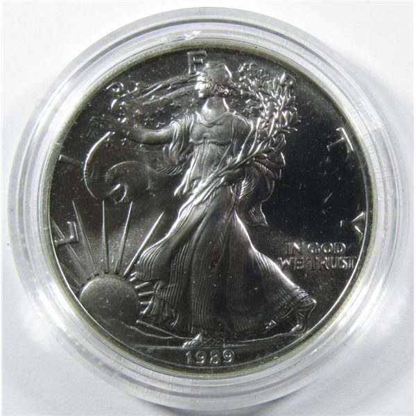 1989 UNC AMERICAN SILVER EAGLE
