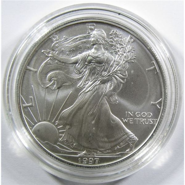 1997 UNC AMERICAN SILVER EAGLE IN OGP