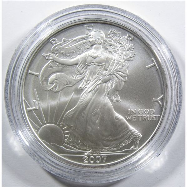 2007-W UNC AMERICAN SILVER EAGLE IN OGP