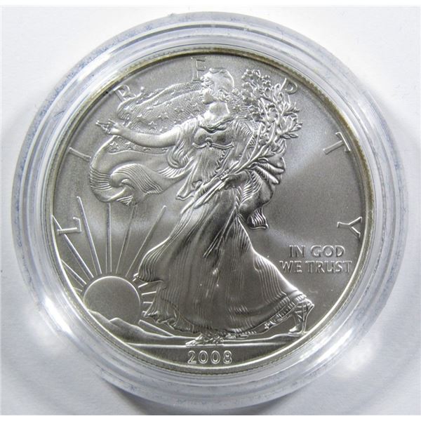 2008-W UNC AMERICAN SILVER EAGLE IN OGP