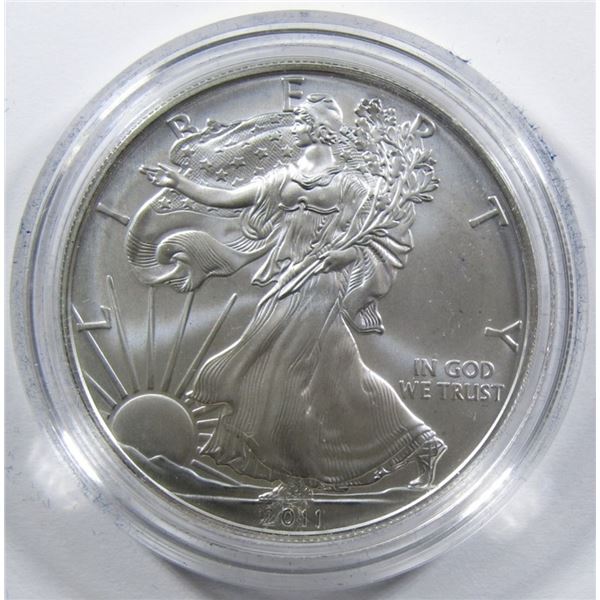 2011-W UNC AMERICAN SILVER EAGLE IN OGP