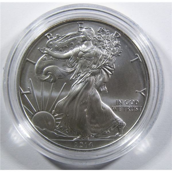 2014-W UNC AMERICAN SILVER EAGLE IN OGP