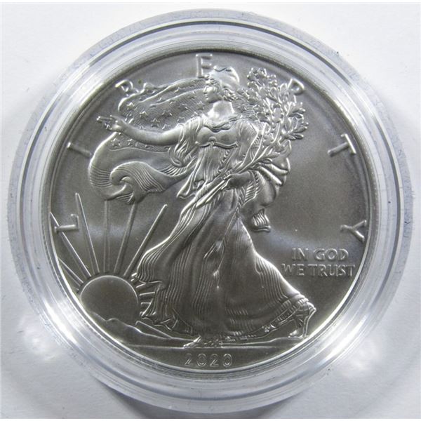 2020-W UNC AMERICAN SILVER EAGLE IN OGP