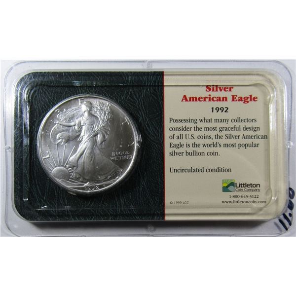 1992 SILVER EAGLE BU IN LITTLETON PACK