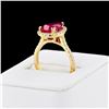 Image 3 : 3.68 ctw Ruby and 0.37 ctw Diamond 18K Yellow Gold Ring