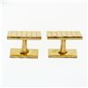Image 4 : Vintage Men's 14k Yellow Gold Squared Woven Basket Pattern Work Heavy Cuff Links