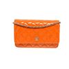 Image 1 : Chanel Orange Patent Leather Woc Flap Shoulder Bag