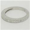 Image 8 : NEW 14k White Gold 0.17 ctw Round F VS1 Diamond Milgrain Etched Wedding Band Rin