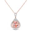 Image 1 : 8.77 ctw Morganite and 1.44 ctw Diamond 14K Rose Gold Pendant/Necklace