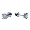 Image 2 : 1.00 ctw Diamond Stud Earrings - 14KT White Gold
