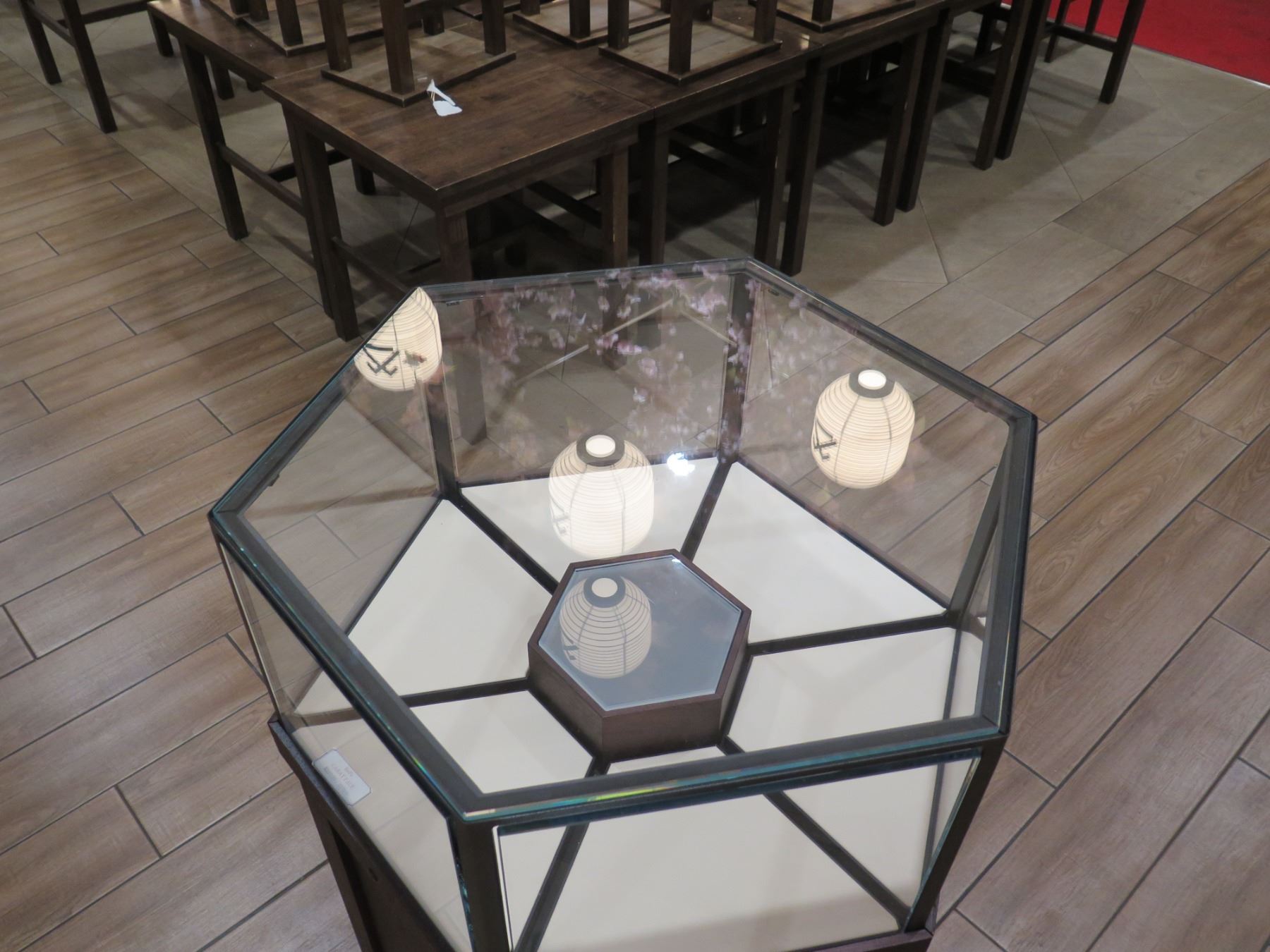 Locking Hexagon Shape Display Case w/ 6 Pull-Out Sections 29