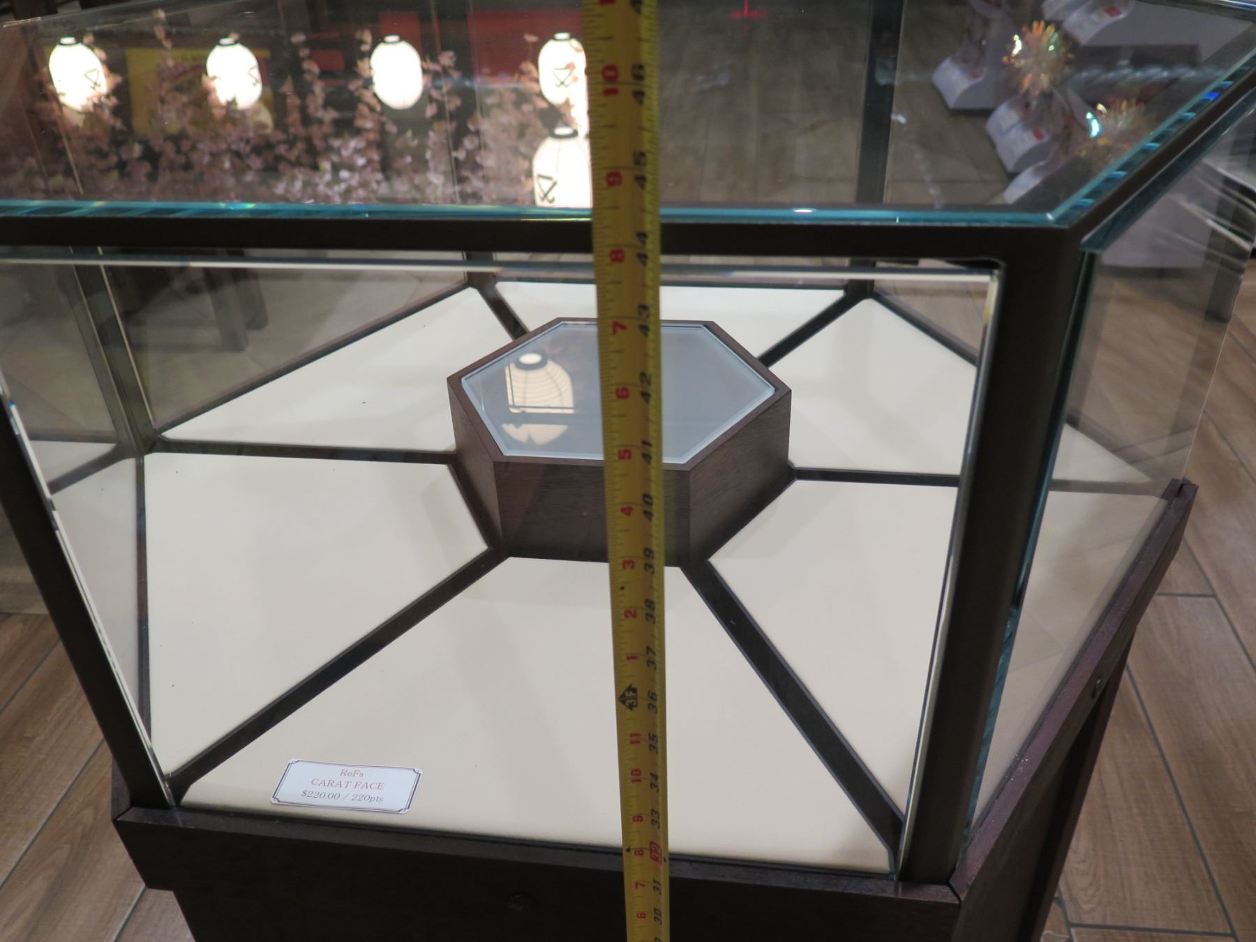 Locking Hexagon Shape Display Case w/ 6 Pull-Out Sections 29