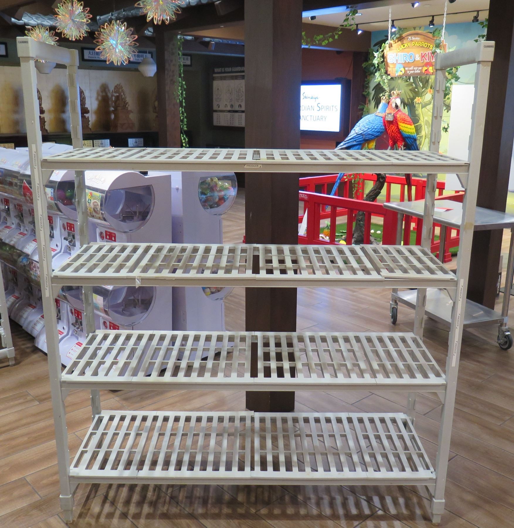 Cambro 4-Tier Slatted Plastic Rack 58