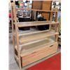 Image 1 : Wooden 4-Tier Shelving Unit w/ Bottom Drawer 47"x17"x53"H